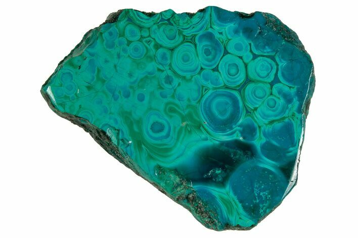Polished Banded Chrysocolla and Malachite - Bagdad Mine, Arizona #327677